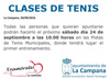 Clases de tenis 100