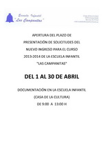 Plazo Matriculacion 2013 2014 150