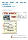 Noticia precios Piscina Municipal 100